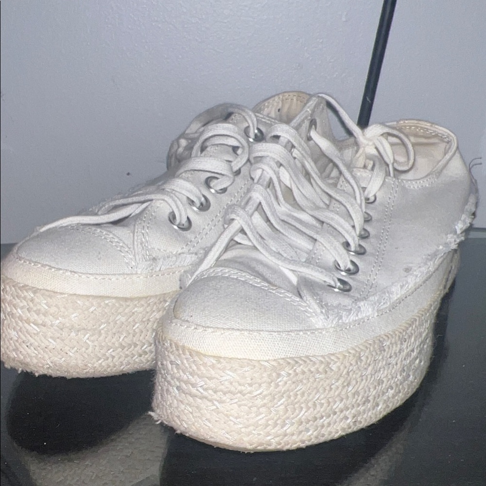 Women's Converse  White Platform Sneakers